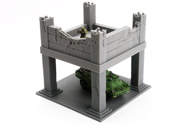 Soviet Abandoned Concrete Frame – 3D Printed Miniature Wargaming Terrain