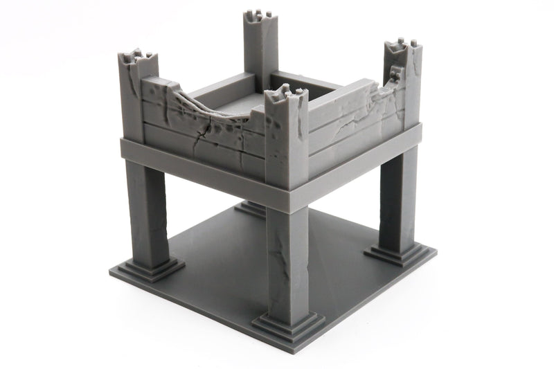 Soviet Abandoned Concrete Frame – 3D Printed Miniature Wargaming Terrain
