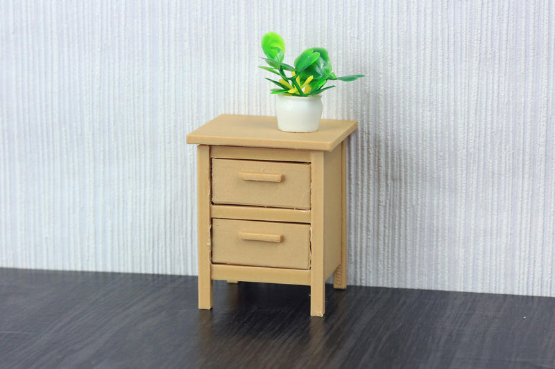 Modern Nightstand - Dollhouse Miniature 1:12 Miniature Dollhouse Furniture