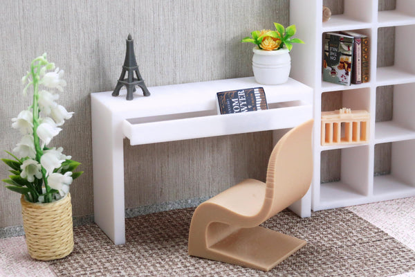 Modern Make-up / Writing Desk - Dollhouse Miniature 1:12 Miniature Dollhouse Furniture