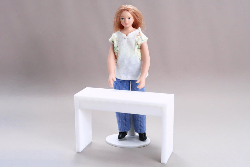 Modern Make-up / Writing Desk - Dollhouse Miniature 1:12 Miniature Dollhouse Furniture