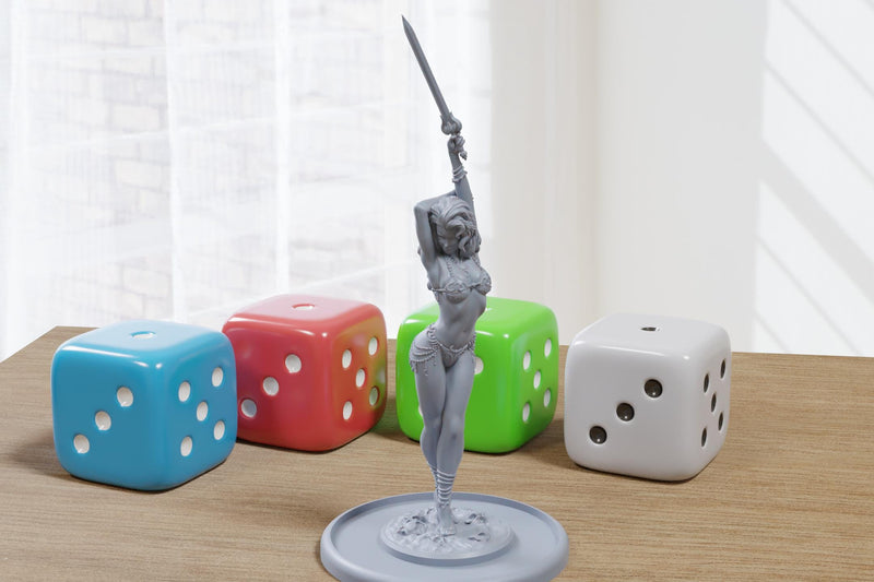 Slave Girl - Sexy Pinup - 3D Printed Minifigures for Fantasy Miniature Tabletop Games DND, Frostgrave 28mm / 32mm / 75mm
