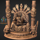 Queen Kaia of the Crimson Lagoon - Sexy Pinup 3D Printed Minifigures for Fantasy Miniature Tabletop Games DND, Frostgrave 28mm / 32mm / 75mm