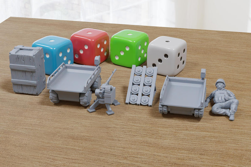 Multi-Purpose Ground Drone - Tabletop Vehicle | 28mm Modern / Near-Future Wargaming Terrain & Objective