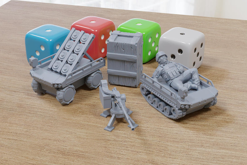 Multi-Purpose Ground Drone - Tabletop Vehicle | 28mm Modern / Near-Future Wargaming Terrain & Objective