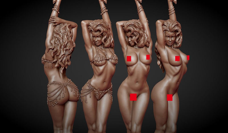 Slave Girl - Sexy Pinup - 3D Printed Minifigures for Fantasy Miniature Tabletop Games DND, Frostgrave 28mm / 32mm / 75mm