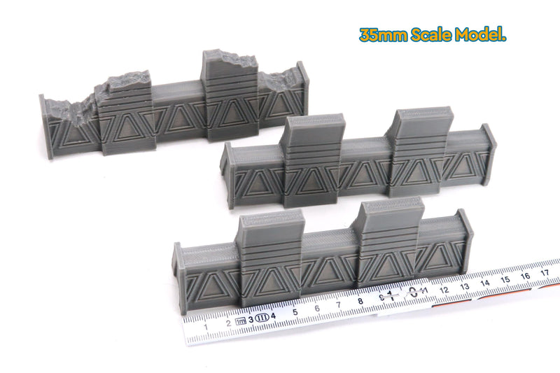 Galactic Defense Barrier Set – 35mm Sci-Fi Terrain (Legion Compatible, 40mm Halo FP Available)