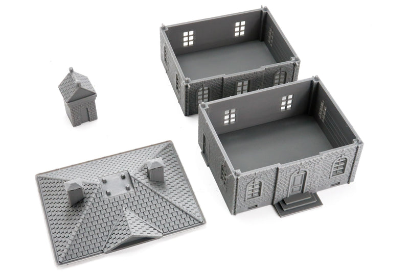 Ardennen City Hall - 3D Printed Miniature WW2 Wargaming Terrain 28mm / 20mm / 15mm Scale