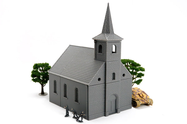 Ardennen Chapel - 3D Printed Miniature WW2 Wargaming Terrain 28mm / 20mm / 15mm Scale