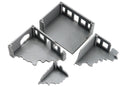 Stalingrad Ruined Building MTST6 - 3D Printed Miniature Wargaming Terrain (WWII Urban Ruins)