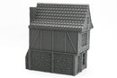 Medieval Fantasy House, 28mm RPG Terrain, Night District Tabletop Building, Unpainted Miniature Scenery