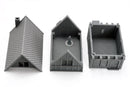Medieval Chimney House, 28mm Fantasy RPG Terrain, Night District Tabletop Building