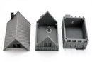 Medieval Chimney House, 28mm Fantasy RPG Terrain, Night District Tabletop Building