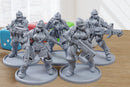 Armored Death Cult Babes Squad - 28mm/32mm Scale 3D Printed Miniatures Tabletop Wargaming