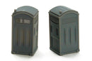 Portable Toilets Set | Modern Construction Site Terrain | 2x Porta Potty Scenery | Modern Wargaming Terrain