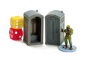 Portable Toilets Set | Modern Construction Site Terrain | 2x Porta Potty Scenery | Modern Wargaming Terrain