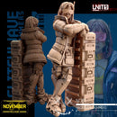 Noir Hacker - 3D Printed Mini - Cyberpunk / Sci-Fi - Tabletop Miniature Wargaming - 28mm / 32mm Scale Minifigures