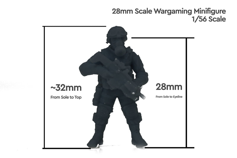 KORD Gunner 28mm/32mm Minifigur – Moderne Wargaming-Miniatur für Tabletop RP