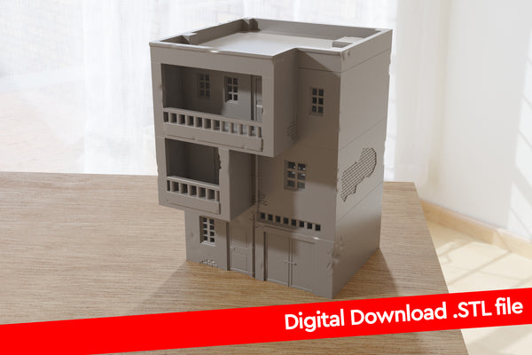 Products Arab Urban House DH 2 Apartments - Digital Download .STL Files for 3D Printing