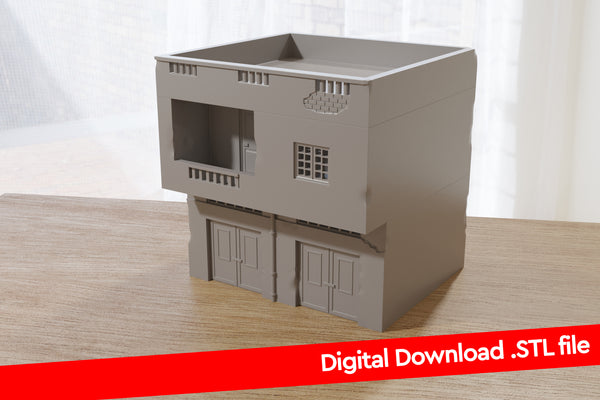 Arab Urban House DH 1 Store - Digital Download .STL Files for 3D Printing