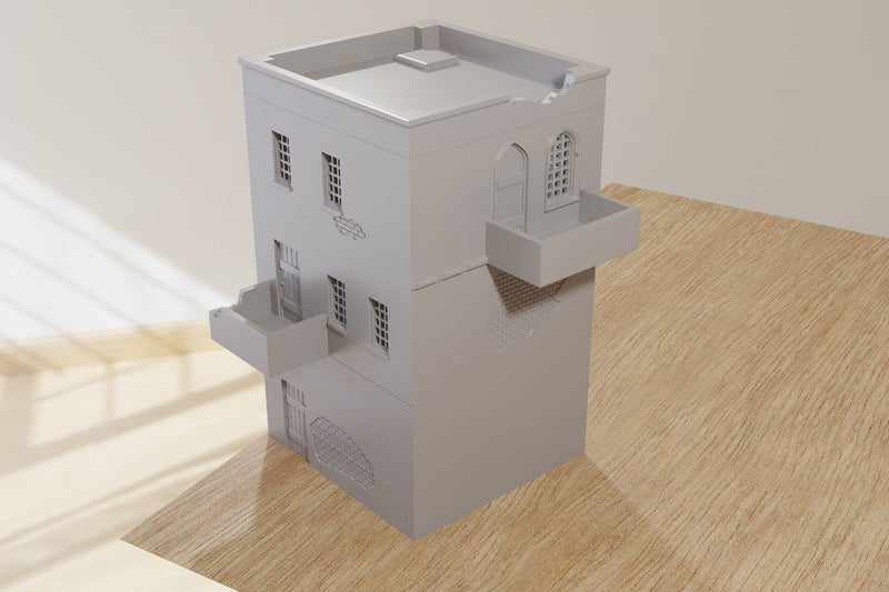 Arab Urban House DH 3 Corner House - Digital Download .STL Files for 3D Printing