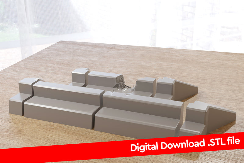 Atlantikwall-Betonverteidigungslinie - Digitaler Download .STL-Datei für 3D-Druck