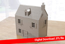 Normandy Village House Double Storey Type 1 - Digital Download .STL File for 3D Printing