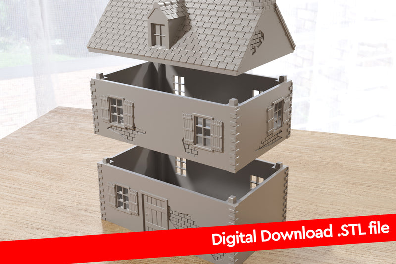 French Village Set - Digital Download .STL File for 3D Printing