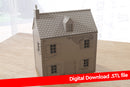 Normandy Village House Double Storey Type 1 - Digital Download .STL File for 3D Printing