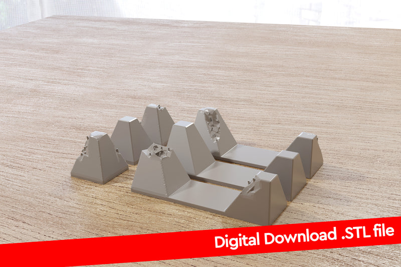 Dragontooth Betonblock-Hindernis – Digitaler Download .STL-Datei für 3D-Druck