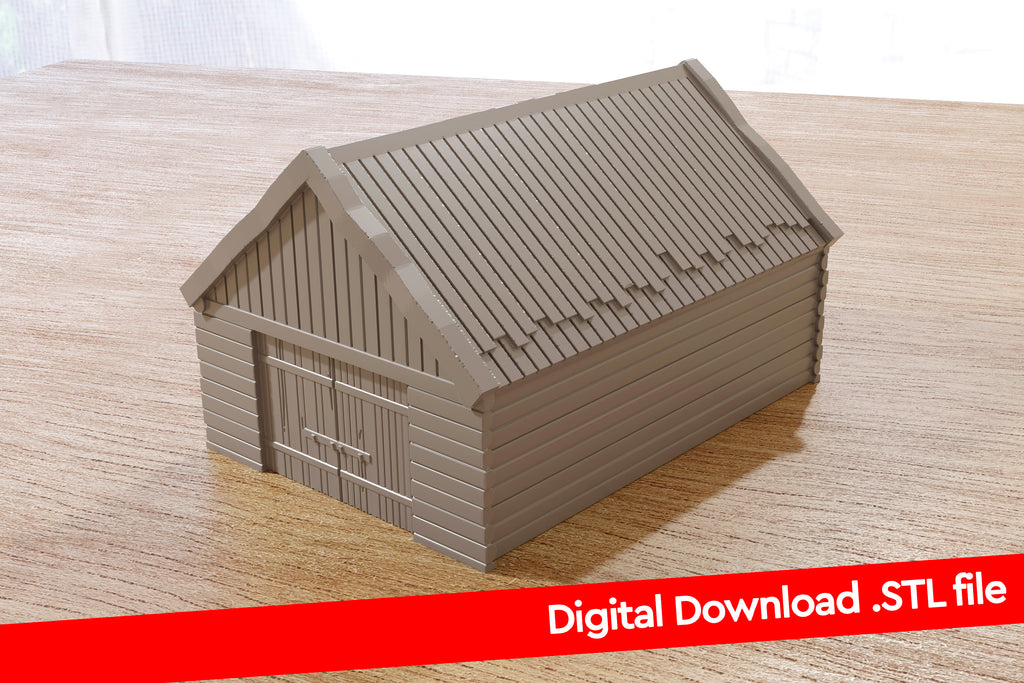 Barn Stl File Rural Wooden Barn - Digital Download .STL Files for 3D Printing