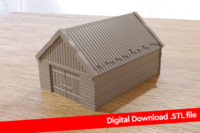 Rural Wooden Barn - Digital Download .STL Files for 3D Printing