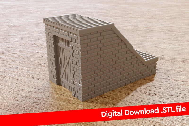 Ländlicher Kellereingang - Digitaler Download .STL-Dateien für den 3D-Druck