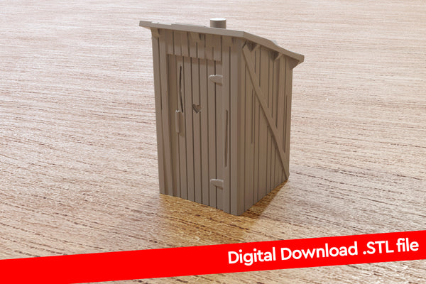 Rural Toilet - Digital Download .STL Files for 3D Printing