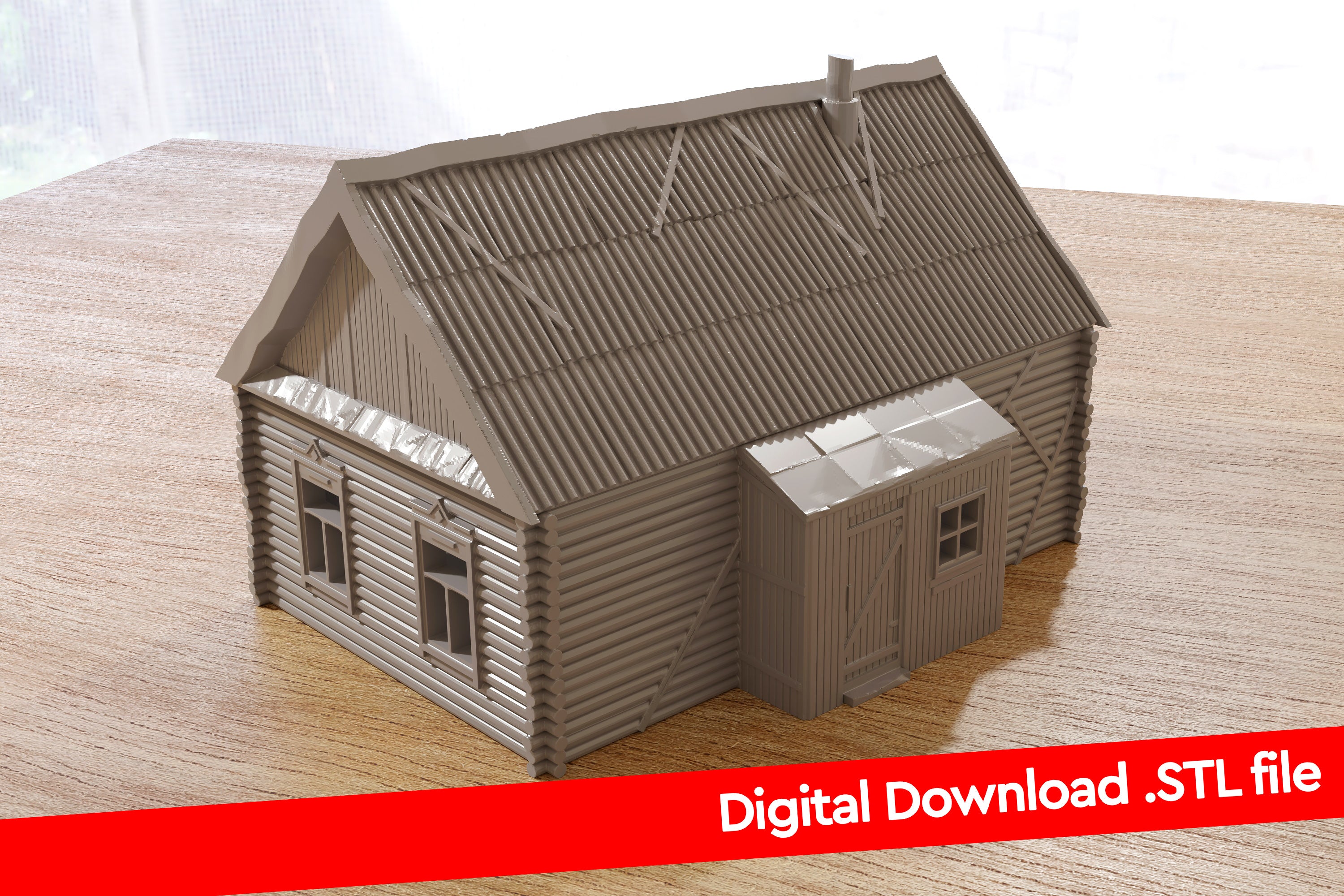 Soviet Izba Eastern Front House - Digital Download .STL Files for 3D P