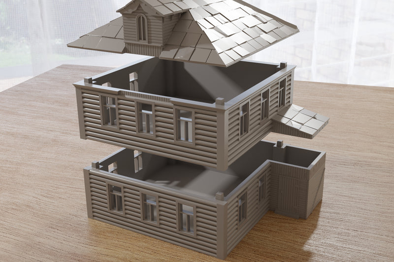 Large Soviet Dacha Eastern Front House - Digital Download .STL Files for 3D Printing