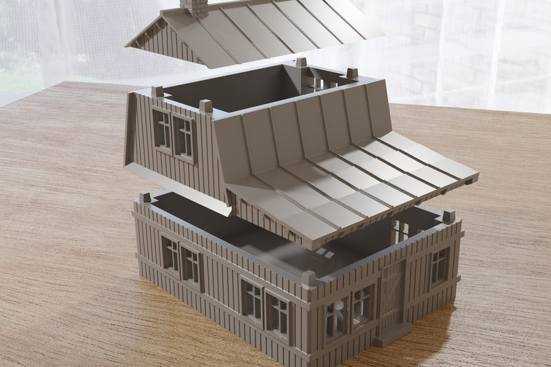 Soviet Dacha Eastern Front House - Digital Download .STL Files for 3D Printing