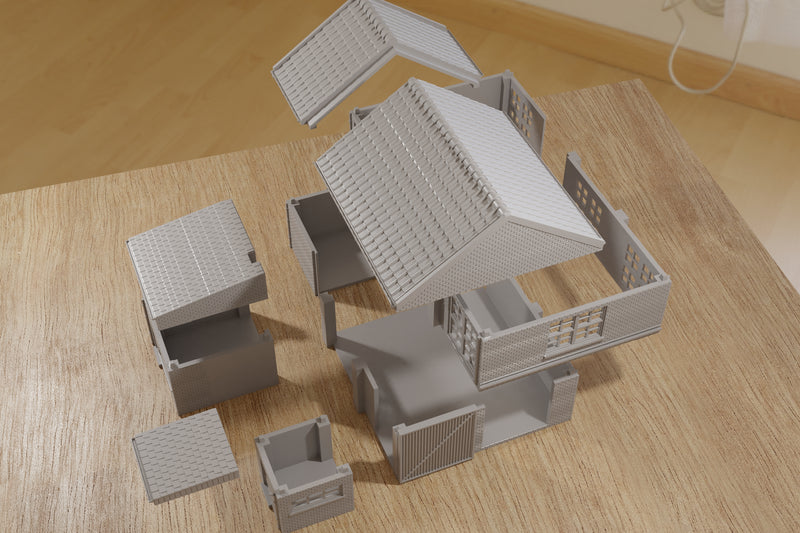 Industrial Buildings Set - Digital Download .STL Files for 3D Printing