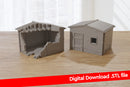 Normandy Shed T2 (French Village VOLUME 2) - Intact & Destroyed - Digital Download .STL Files for 3D Printing