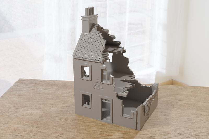 Normandy Cottage DS-T5 (French Village VOLUME 2) - Intact & Destroyed - Digital Download .STL Files for 3D Printing