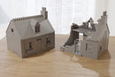 Normandy Cottage SS-T2 (French Village VOLUME 2) - Intact & Destroyed - Digital Download .STL Files for 3D Printing