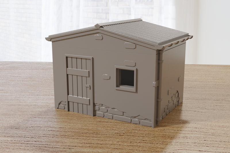 Normandy Shed T2 (French Village VOLUME 2) - Intact & Destroyed - Digital Download .STL Files for 3D Printing