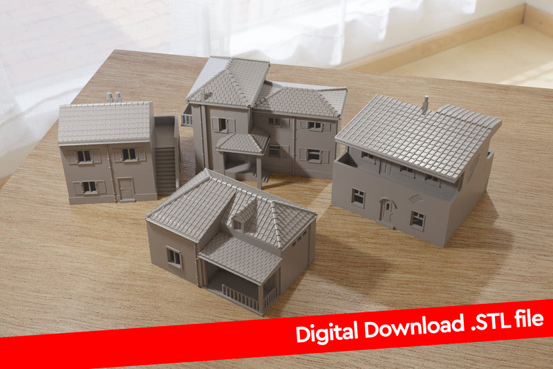 Italian Village Collection - Digital Download .STL Files for 3D Printing