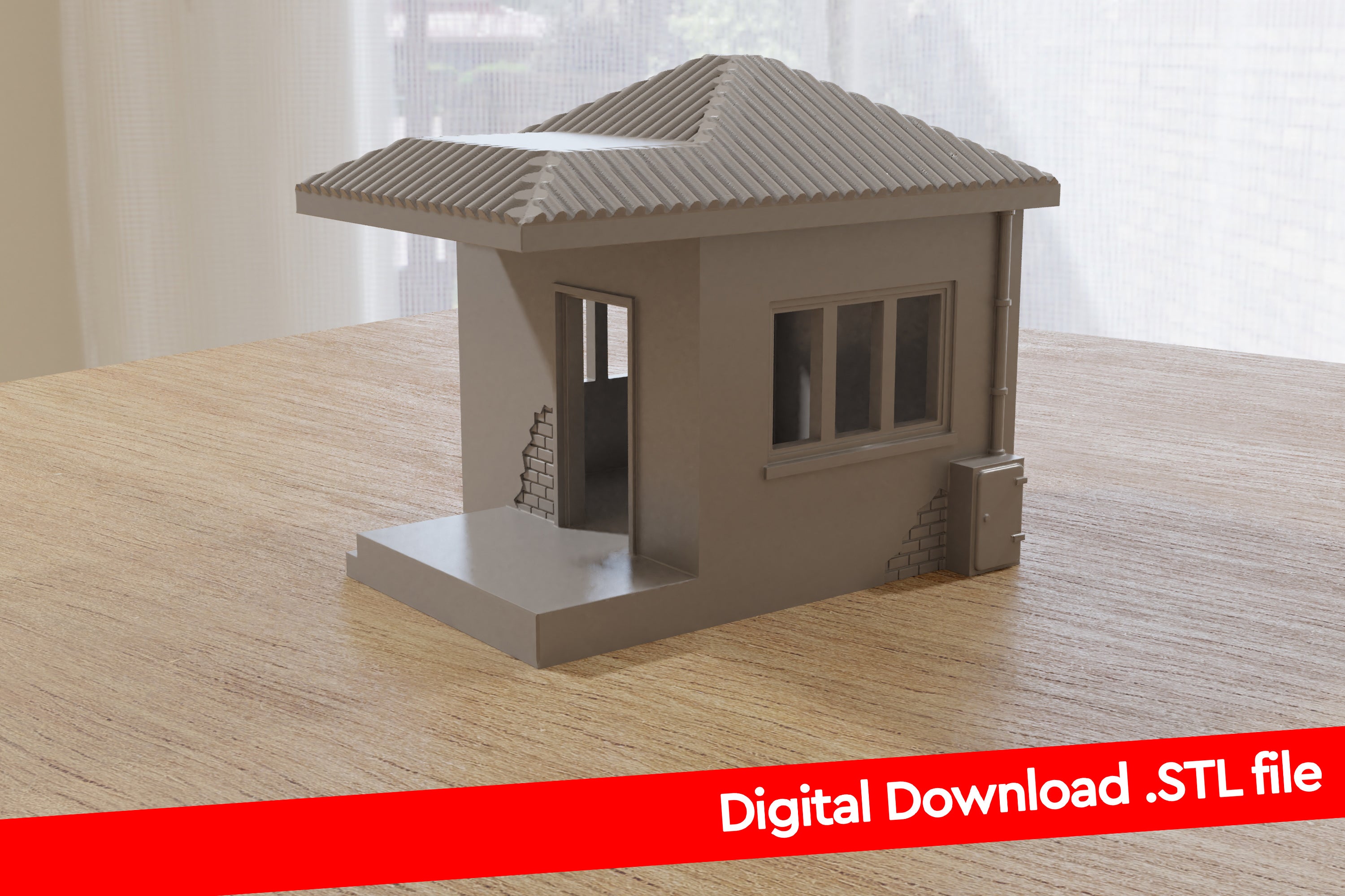 Guard House - Military Outpost - Digital Download .STL Files for 3D Pr