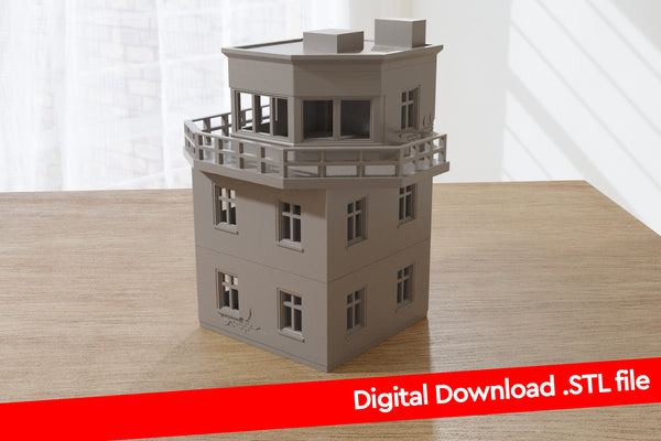 Flugplatzkontrollturm - Digitaler Download .STL-Dateien für den 3D-Druck