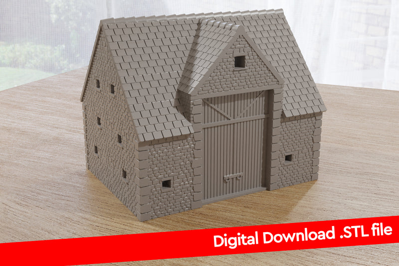 French Farm Barn - Digital Download .STL Files for 3D Printing