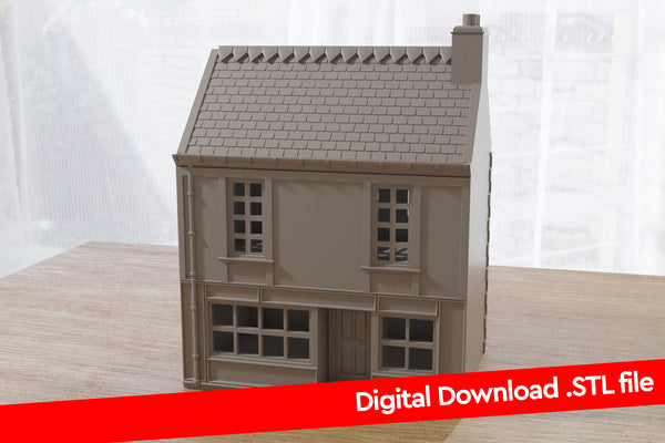 Normandy Commercial Row House T1 - Digitaler Download .STL-Dateien für den 3D-Druck