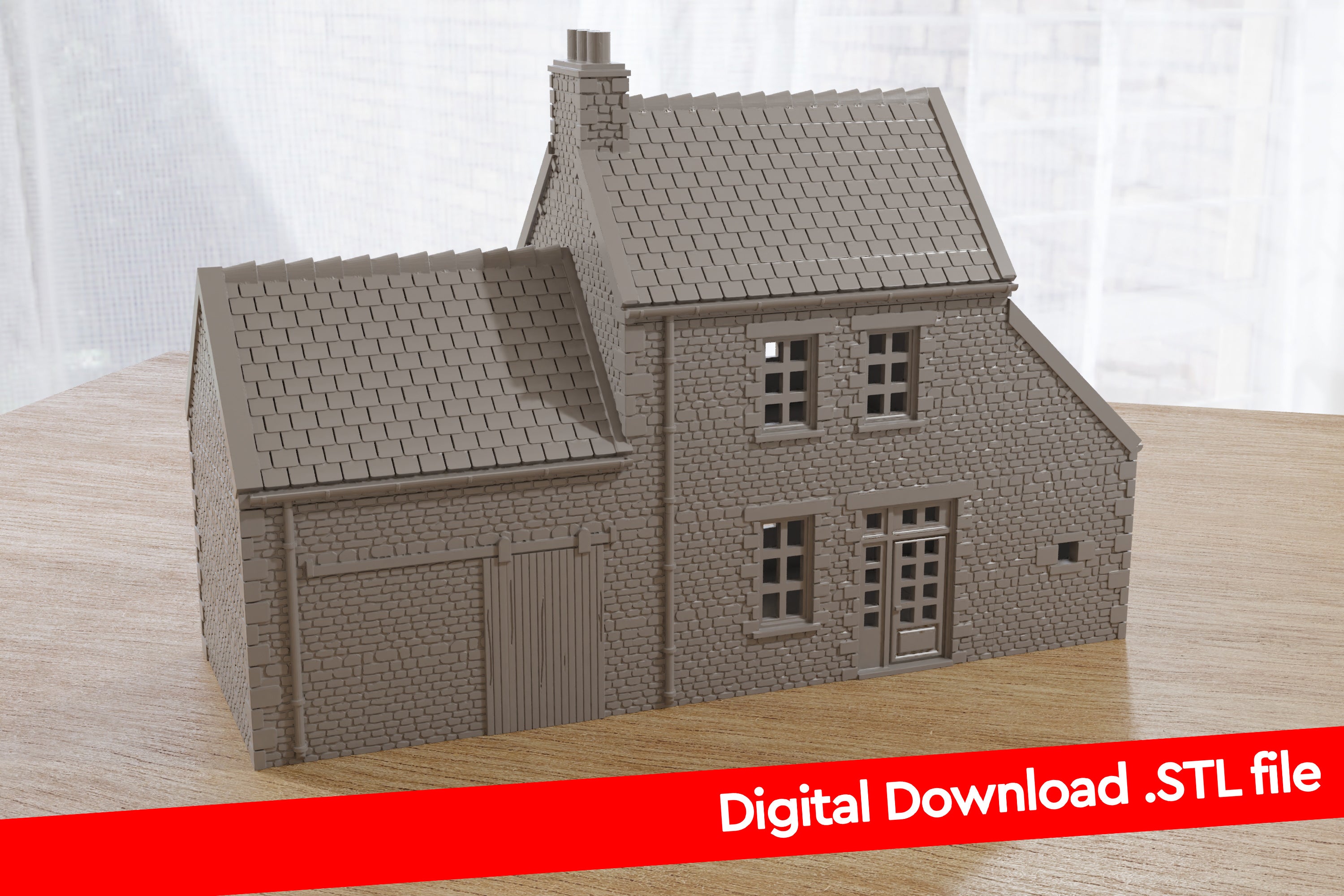 French Farmhouse - Digital Download .STL Files for 3D Printing