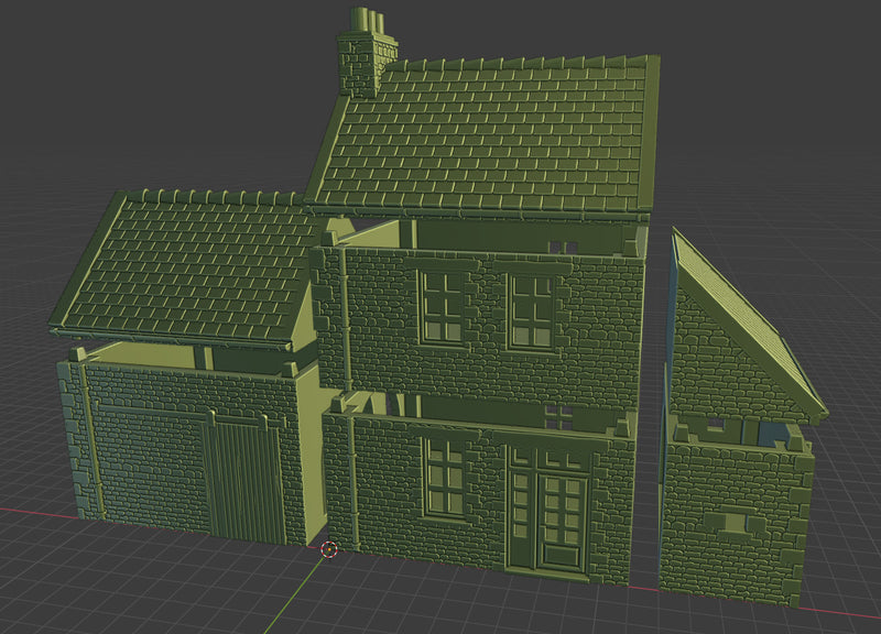 French Farmhouse - Digital Download .STL Files for 3D Printing
