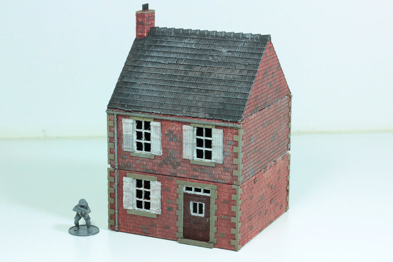 Normandy Village House Type 2 - Tabletop Wargaming WW2 Terrain | 15mm 20mm 28mm Miniature 3D Printed Model